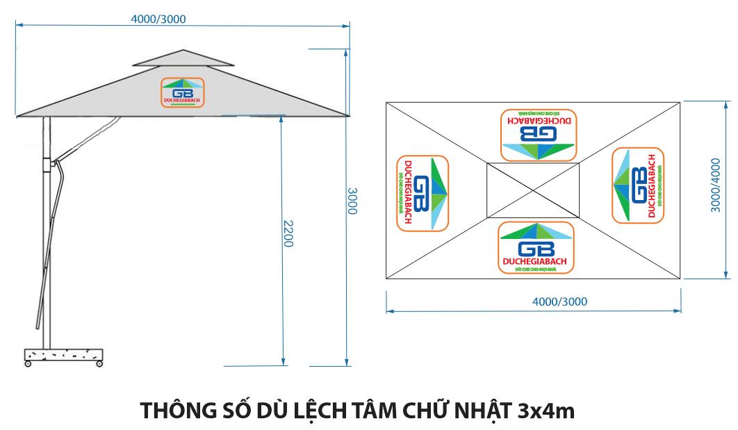 Lệch tâm chữ nhật 3x4m 2 tầng VN